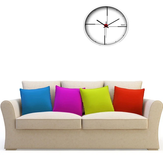 Mute Clock Silent Wall Clock White Wall Clock European Style 3