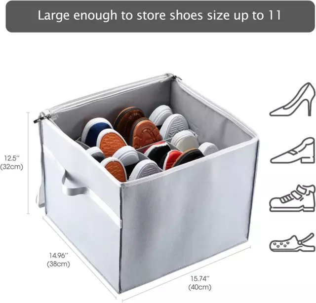 Klare Schuh-Organizer-Boxen, faltbare Schuhaufbewahrung mit transparenter Abdeckung