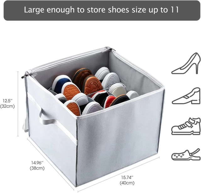 Klare Schuh-Organizer-Boxen, faltbare Schuhaufbewahrung mit transparenter Abdeckung