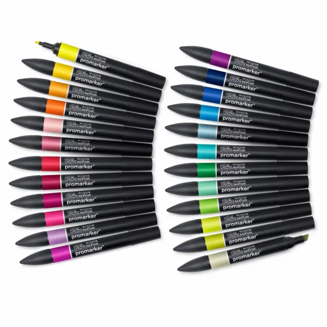 Winsor & Newton Designers Promarker grafische Markerstifte mit zwei Spitzen - 189 Farben