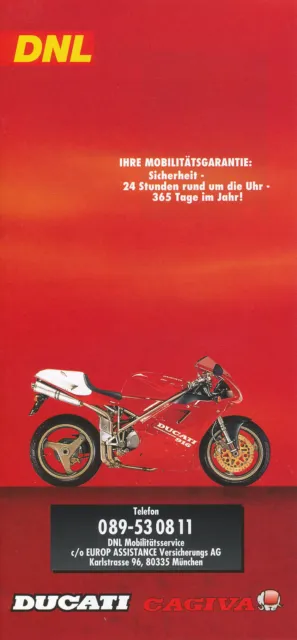 Ducati Cagiva Mobilitätsgarantie Prospekt 1996 brochure prospectus moto