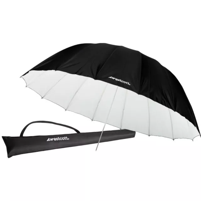 Westcott 7' Diffusion Parabolic Umbrella | White/Black **OPEN BOX**