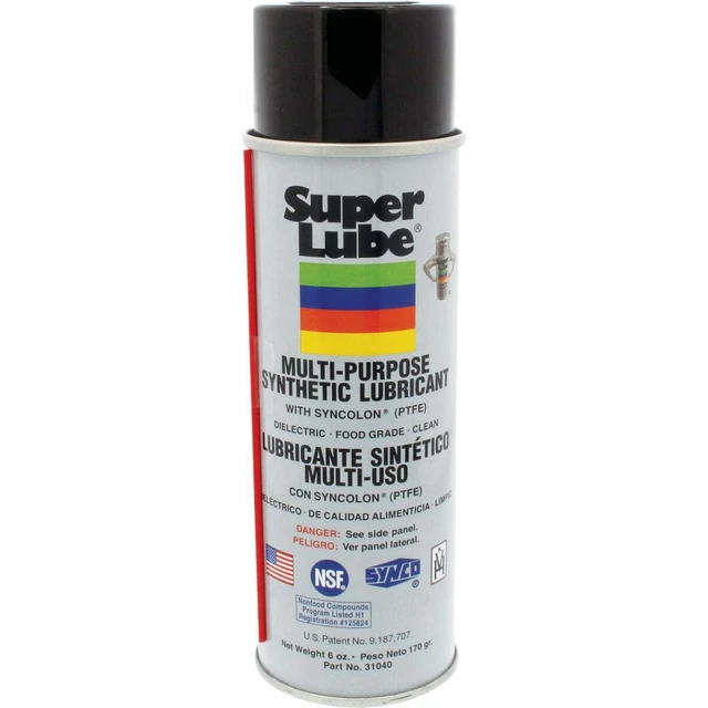 Super Lube 6 Oz. Aerosol Synthetic Multi-Purpose Lubricant 31040 Pack of 12
