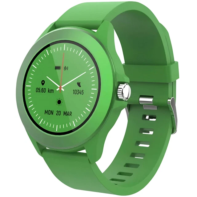 Montre Connectée D18 – IP65, Suivi Santé Et Sport, Bracelet Vert, 40 Mm
