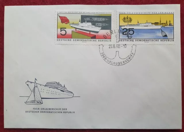 Ersttagsbrief, Stapellauf des FDGB- Urlaubschiffs, FDC 1, Mi. Nr. 768, 771, SST