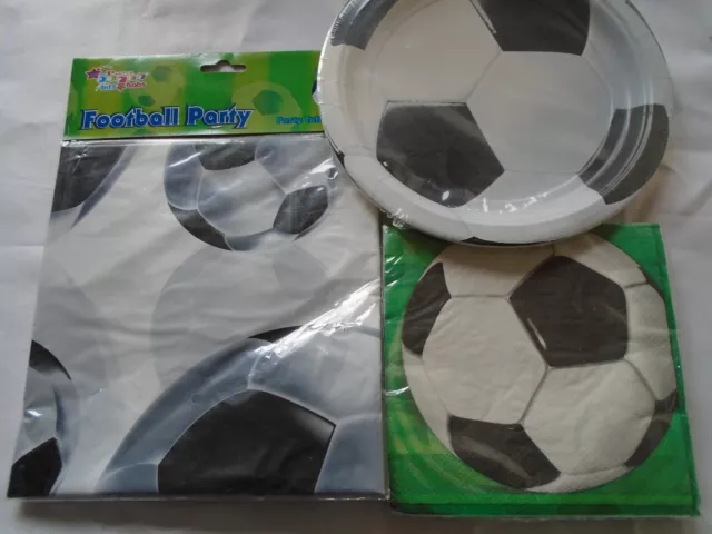 Football Soccer Party - Tablecover - Napkins - Plates - NEW