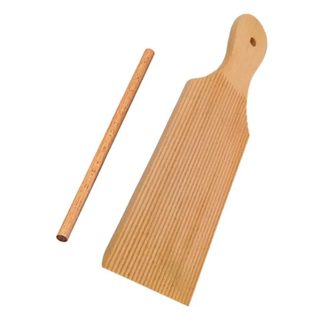 1 juego de barras de rodillos de cocina Gnochi Maker madera tabla de pasta forma de tira