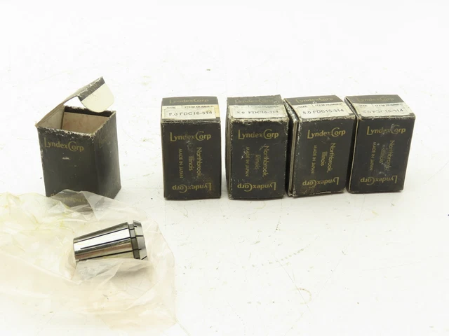 Lyndex E16-314 ER16 Precision Coolant Collet 8mm  Lot of 5