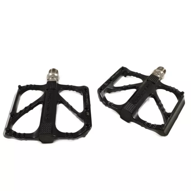Bicycle Pedals NonSlip Metal Mountain Road Bike 9/16" Set Black