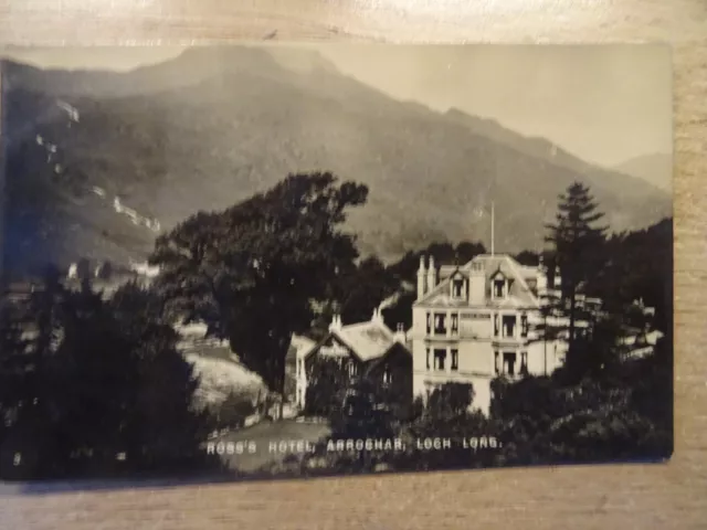 Arrochar, Ross,S Hotel, Loch Long. Old R.p.postcard