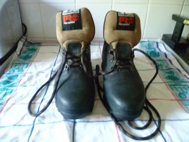 TIMBERLAND PRO SERIES steel toe cap safety boots size us 8 black £35.00 ...