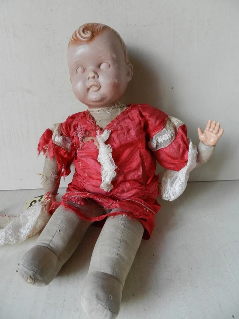 POUPÉE ANCIENNE : tête de poupée BYE-LO baby de GRACE S. PUTNAM 1922