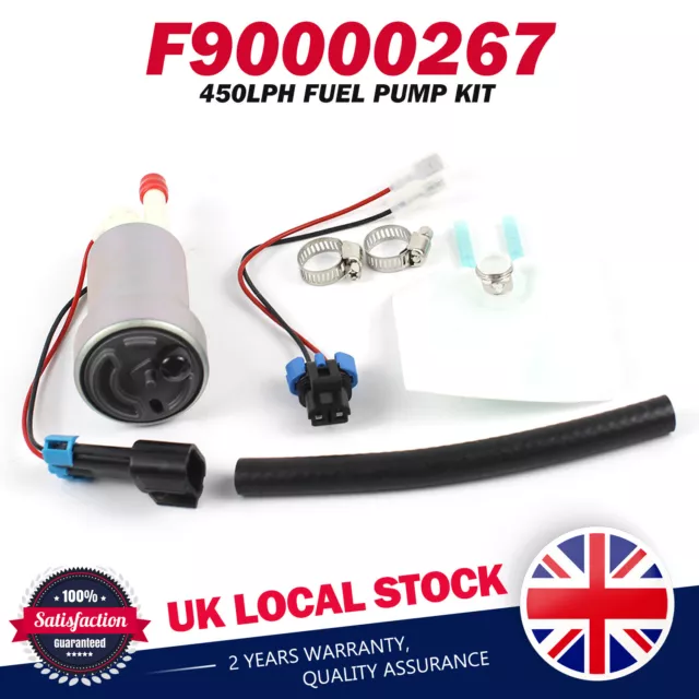 For WALBRO/TI Auto 450LPH High Performance Fuel Pump + Install Kit F90000267 E85