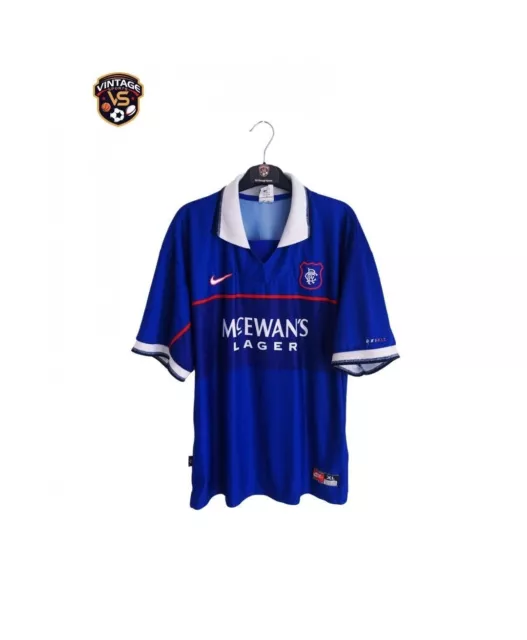 Vintage Original Glasgow Rangers FC Fußball Heimtrikot 1997-1998 XL Nike Trikot