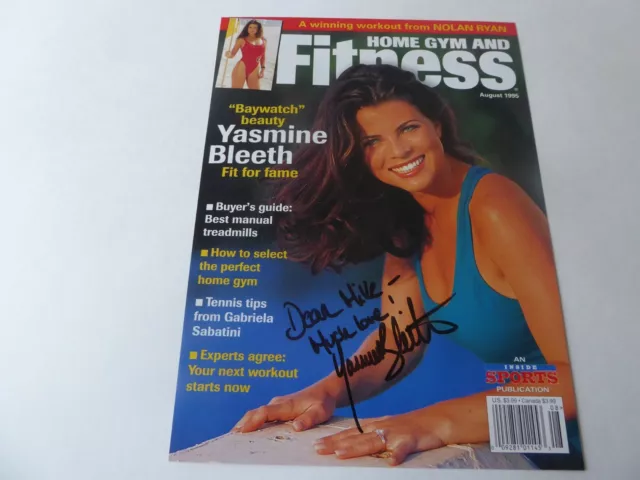 Beautiful & Sexy Actress Yasmine Bleeth Authentic Autographed Fitness Cover