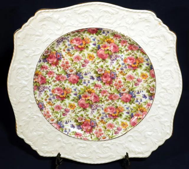 Royal Winton Grimwades China Summertime Chintz Wedgwood Ascot Dinner Plate 12"