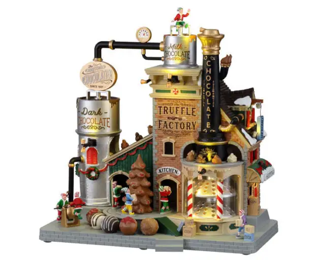 Lemax Village Collection The Christmas Chocolatier Truffle Factory, w/ 4.5V Adap
