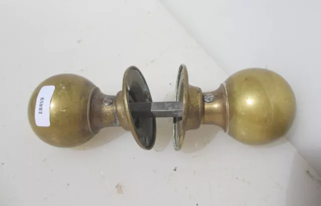 Vintage Brass Door Knobs Handles Plates Old Antique