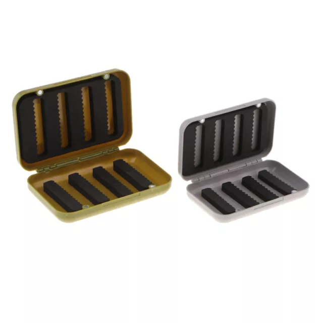 2PCS double côtés boîte à mouches boîtes de pêche Boîtes d'insertion en