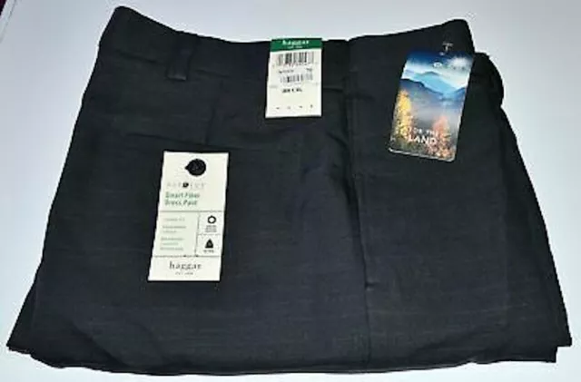 Haggar Men's Reprove Smart Fiber Dress Pants Classic Fit - Navy - 38W x 30L