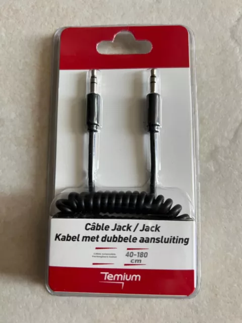 Adaptateur Temium Jack 3.5 Mâle vers 6.35 Femelle Noir - Connectique Audio  / Vidéo