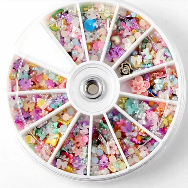 Various Rhinestones Pearls Wheels Nail Body Art Face Gems Festival Costume Craft