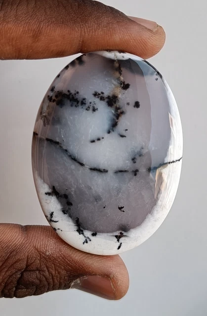TOP RARE!! Natural Dendrite Opal Agate Oval Cabochon Loose Gemstone 40X56 MM n32