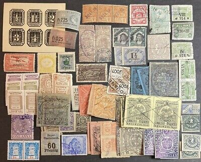 Worldwide Europe South America & Foreign Revenue Stamps Oddities Bob Lot (70) +