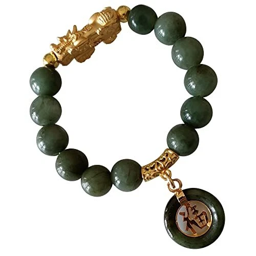 Heavens Tvcz Thai Jade Bracelet Women Good Luck Ring with Chain Feng Shui Bra...