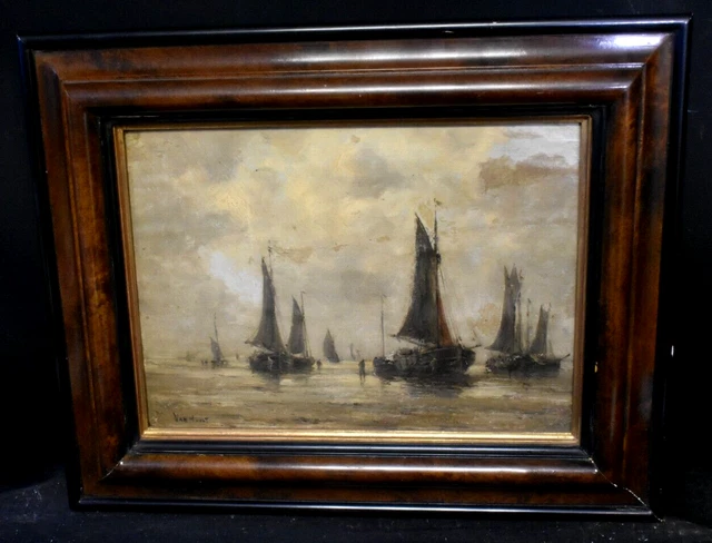 Tableau Original Henry Roose - Marine à L'huile - Bassin De Chasse De Blankenberge - Belgique