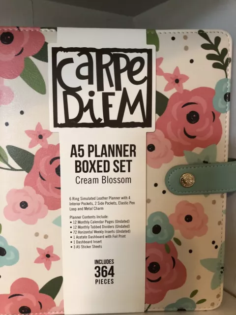 Carpe Diem A5 Cream Blossom Planner Binder New With Tags *Read*