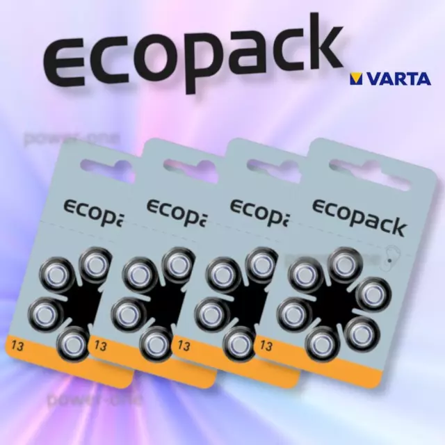 24 VARTA Hörgerätebatterie Ecopack Typ13 Hörgerät  7,9 x 5,4 mm