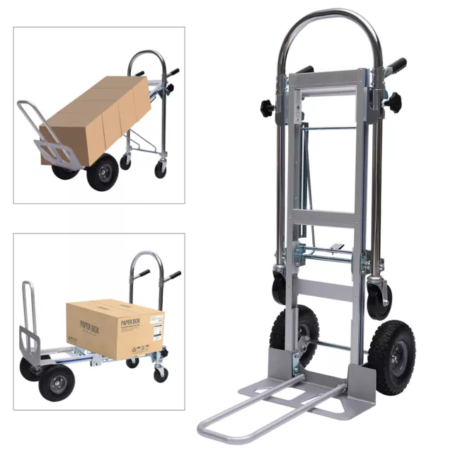 Heavy Duty Aluminum Hand Truck Convertible Folding Dolly Cart Stair Climber Cart