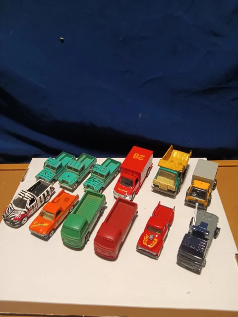 Vintage Diecast Truck Lot plastic metal Corgi toys Volkswagen vinyl line dump