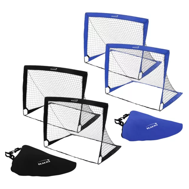 Fußballtor 2er Set Pop-Up Kinder Fußball Minitore inkl. Tragetasche 120x95x97cm