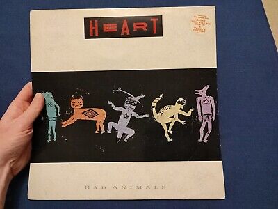 1987 Heart Bad Animals 12" Vinyl LP Record UK. VG+
