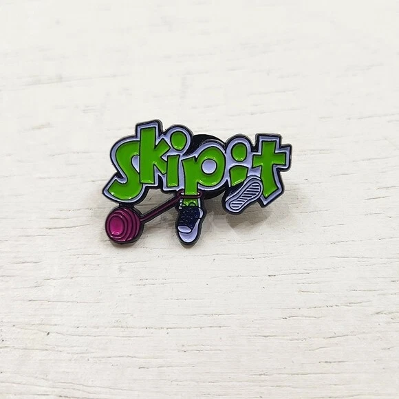 90's Style Green Pin SKIP IT 90s toy game Enamel Pin