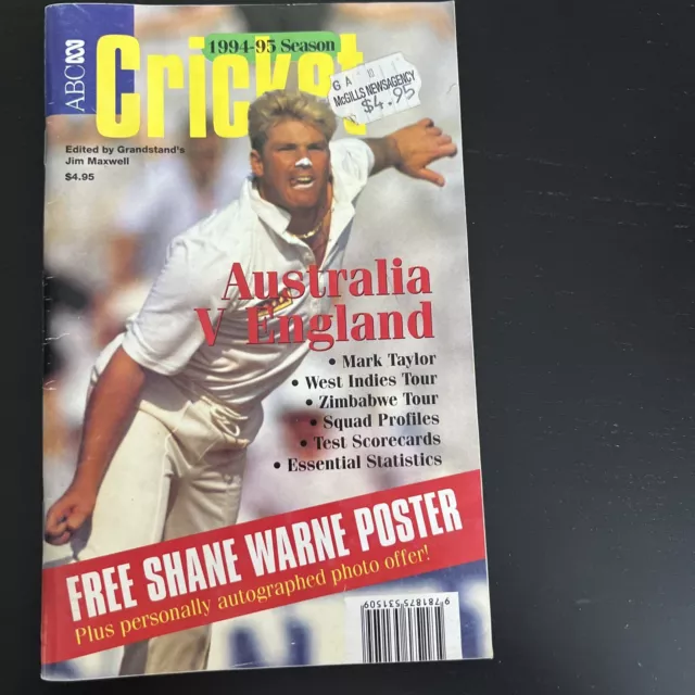 ABC Cricket Book 1994-95 West Indies and Zimbabwe in Australia Good condition