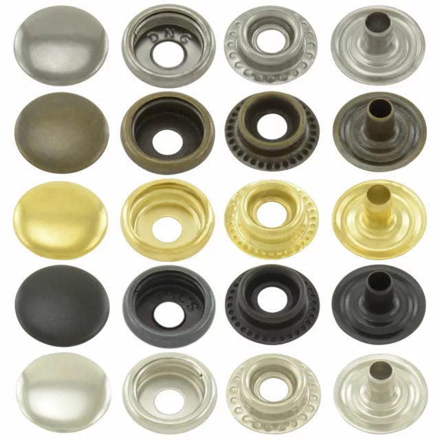 Botones de presión anillo resorte botones snaps botones metálicos inoxidable o acero