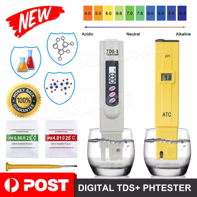 Premium Digital PH Meter / TDS Tester Aquarium Pool SPA Water Quality Monitor