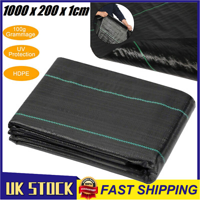 2x10M Weed Control Fabric Ground Cover Membrane Sheet Garden Landscape Mat