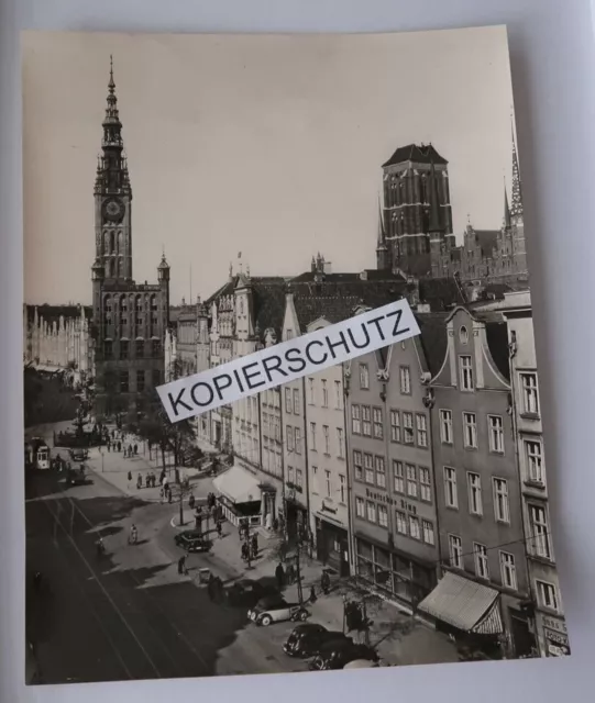 Danzig Foto - Langer Markt mit Rathaus - um 1920