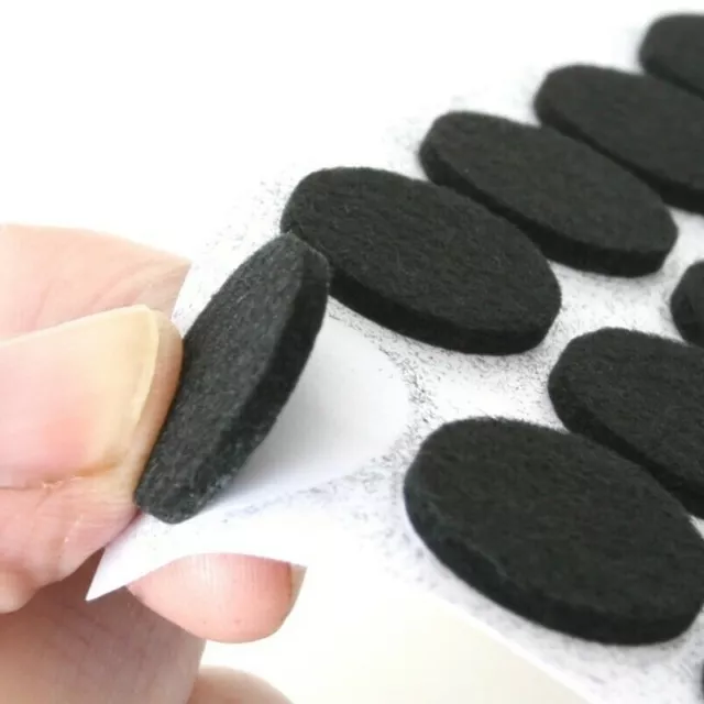 Felt Pads Furniture Feet 15mm 20mm Floor Protect Black Self Adhesive Sticky Back