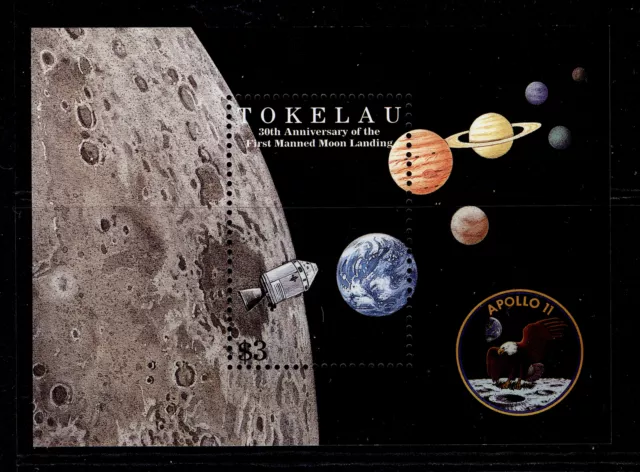 NEW ZEALAND - Tokelau Islands QEII SGMS301, 1999 Moon landing  sheet, NH MINT.