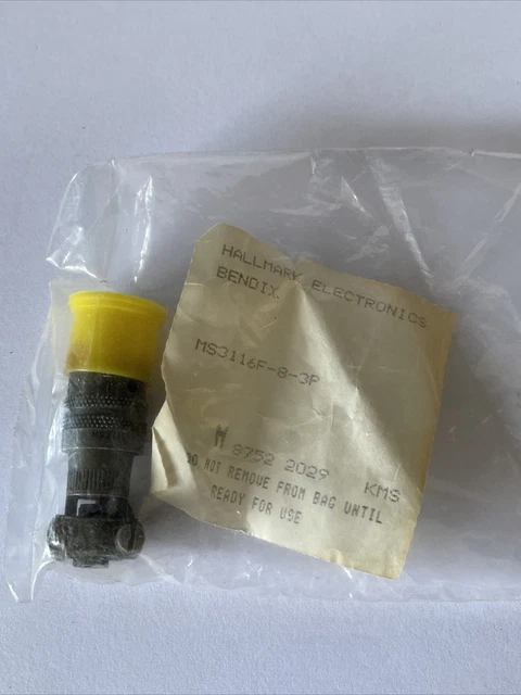 Military Connector NOS MILSPEC MS3116F-8-3P with GOLD pins