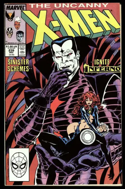 Uncanny X-Men #239 Marvel 1988 (FN+) 1st Cover & 2nd Mr Sinister! L@@K!
