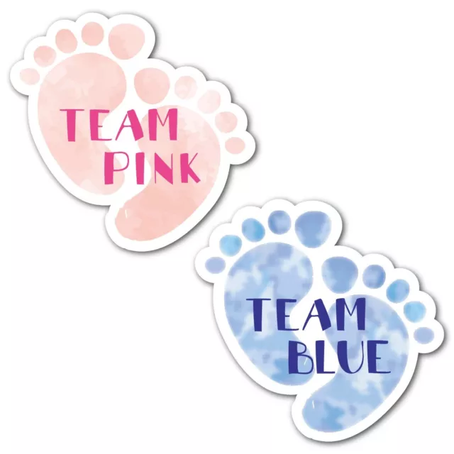 48 x Baby Footprint Shaped Stickers - For Baby Showers & Gender Reveal Party