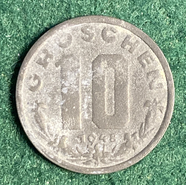 1948 Austria 🇦🇹 10 Groschen ~ Zinc ~ Tracked Shipping!