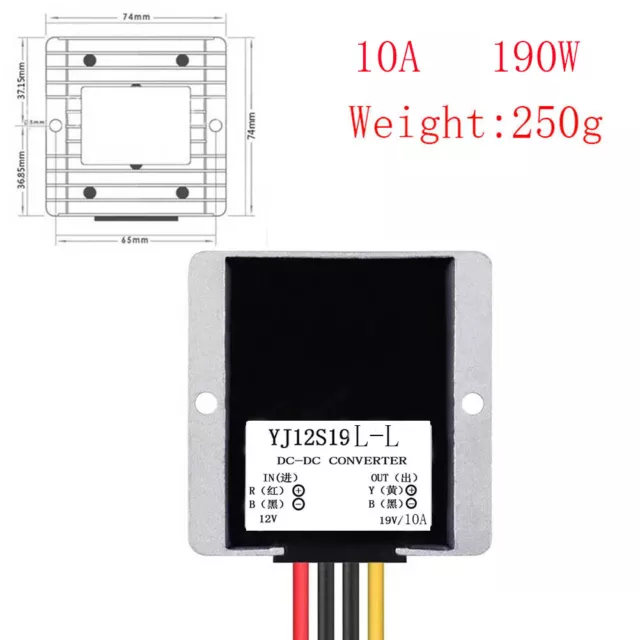 sale 12V to 19V DC 10A 190W power booster vehicle transformer module converter