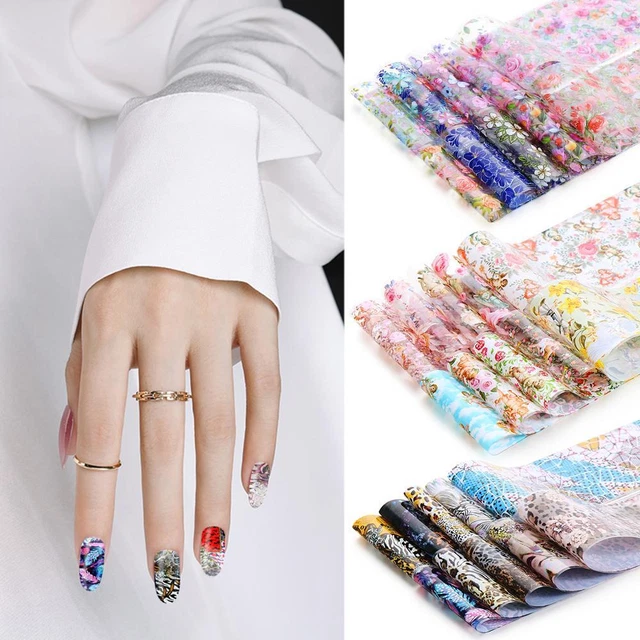 toi - même. Slider Feuille d'ongle Hologramme Autocollants pour ongles Marbre